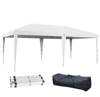 Cenador Plegable Outsunny Blanco