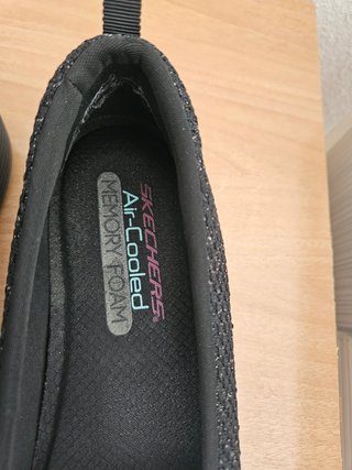 Bailarinas Skechers mujer, negras, talla 40