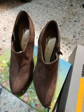 Botines tacón Marypaz marrón talla 37