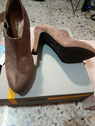 Botines tacón Marypaz marrón talla 37