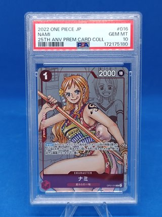 PSA 10 Nami OP01-016 One Piece Carta Coleccionable