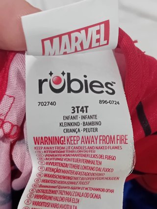 Disfraz Spiderman Rubies (3-4 años)