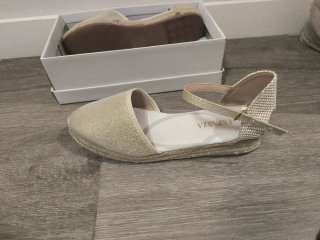 Alpargatas Doradas Fallera Esparza Talla 41