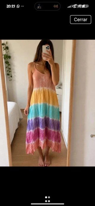 Vestido Largo Boho Tie-Dye Multicolor