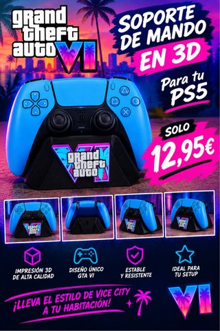 Soporte Mando PS5 GTA VI 3D