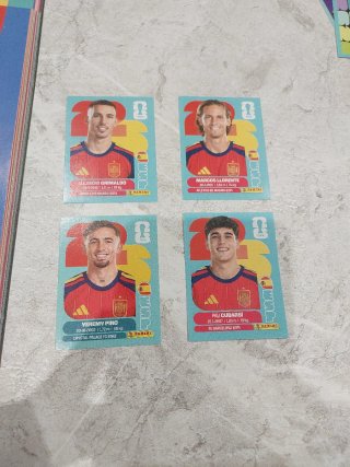 4 Cromos Actualización Selección Española Panini