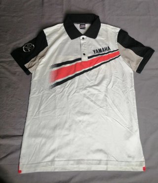 Polo Yamaha bianco e nero