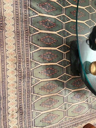 Tappeto persiano in lana vintage con frange