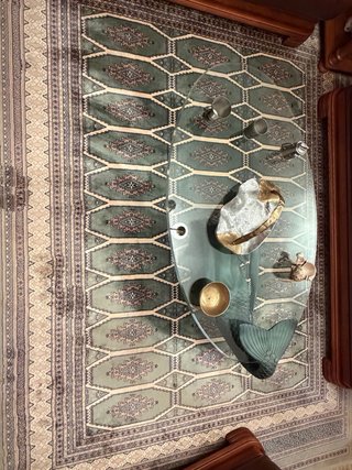 Tappeto persiano in lana vintage con frange