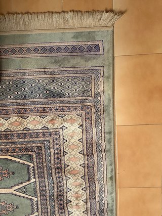 Tappeto persiano in lana vintage con frange