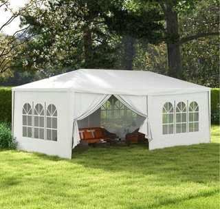 Cenador Desmontable Outsunny Blanco