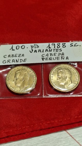 Monedas 100 Pesetas 1988 Variantes