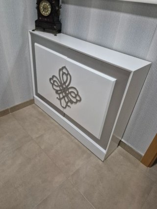 Mueble Zapatero Blanco y Gris