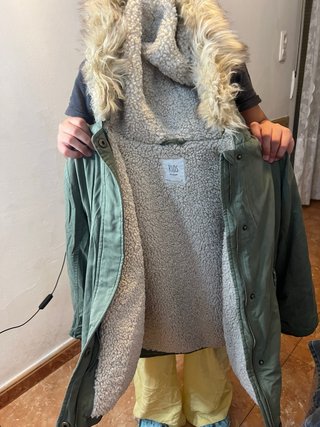 Chaqueta niña forrada con capucha