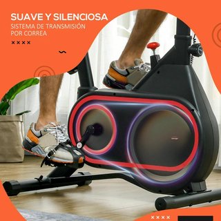 Bicicleta Estática 4kg Resistencia Ajustable Roja