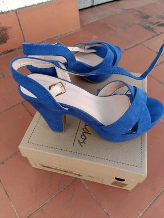 Sandalias de tacón alto azul Ingrados talla 37