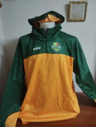 Chaqueta Deportiva Vive Verde y Amarilla