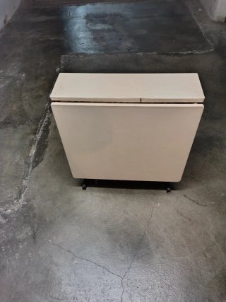 Mesa extensible cocina beige