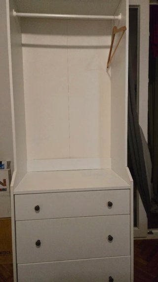 Guardaroba aperto HAUGA IKEA bianco