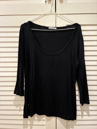 Camiseta negra manga 3/4