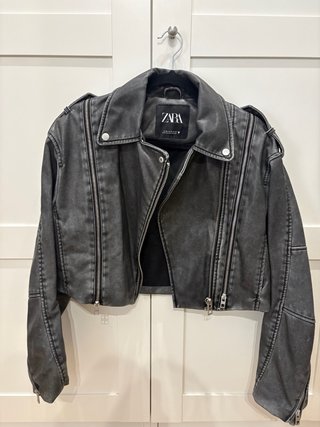 Chaqueta Biker Zara Gris