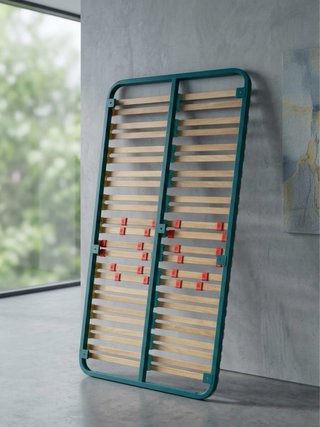 Somier de láminas con estructura metálica