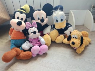 Lote Peluches Disney: Mickey, Minnie, Goofy, Donal