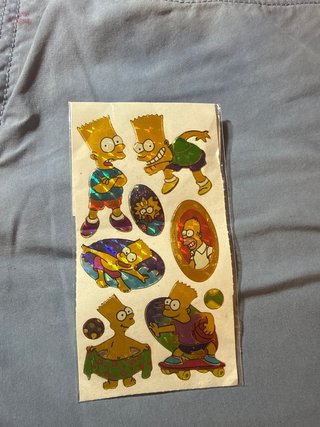 Pegatinas Holográficas Simpsons Bart y Homer
