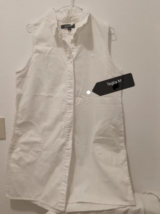 Vestito smanicato bianco Kangol