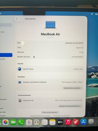 MacBook Air M2 13,6 8GB 512GB