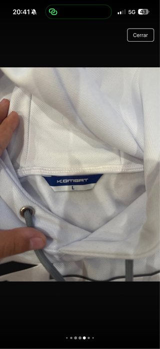 Sudadera deportiva blanca Kombat ¡NO ES ADIDAS!