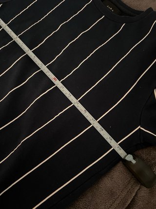 Sudadera Zara Rayas Verticales Azul Marino