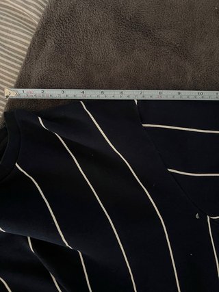 Sudadera Zara Rayas Verticales Azul Marino