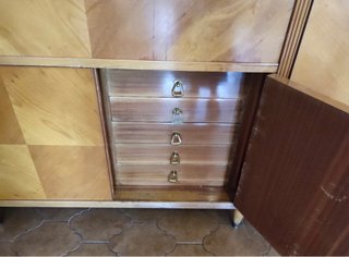 Mobile soggiorno contenitore in legno vintage.