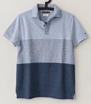 Polo Tommy Hilfiger Azul y Gris