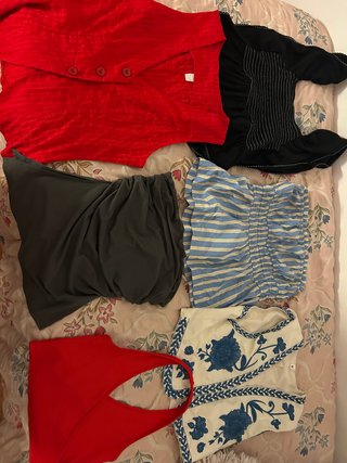 Lote de 6 tops talla M. Zara, Shein, Bershka