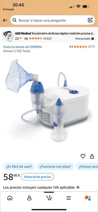 Nebulizador Omron C102 Total