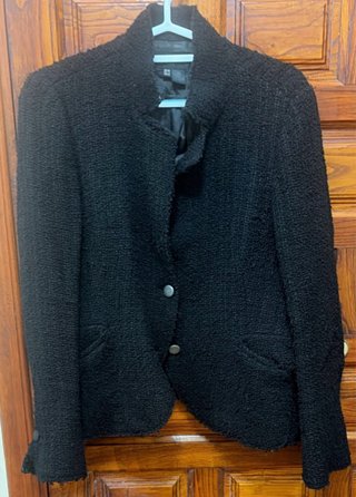 Chaqueta  Negra Texturizada