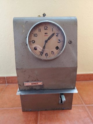 Reloj Fichador Industrial Antiguo DIMEP