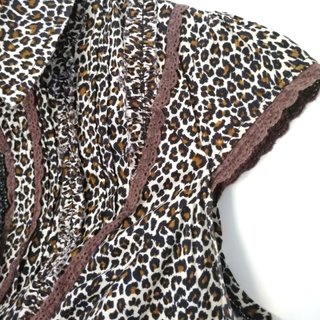 Camisa Vintage Estampado Leopardo Talla S
