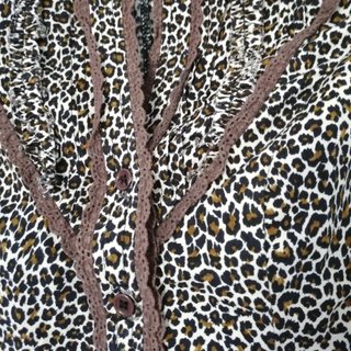 Camisa Vintage Estampado Leopardo Talla S