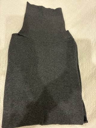 Jersey cuello cisne gris Textil mixto con algodón