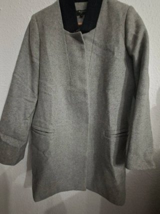 Abrigo de paño gris Trucco