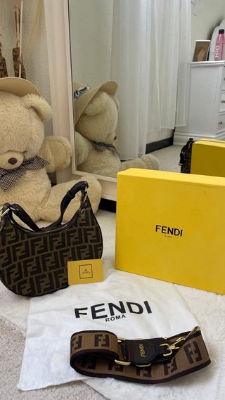 Borsa Fendi Marrone e Oro