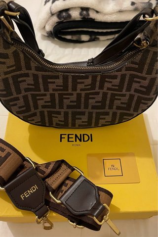 Borsa Fendi Marrone e Oro