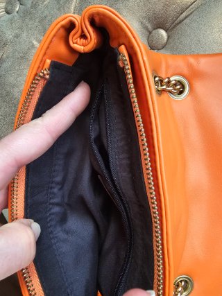 Bolso Elegante Naranja con Cadena
