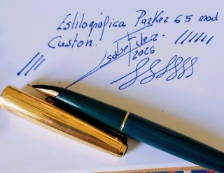 Estilográfica Parker 65 Custom color (Vista Blue)