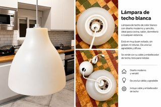 Lámpara de techo IKEA blanca