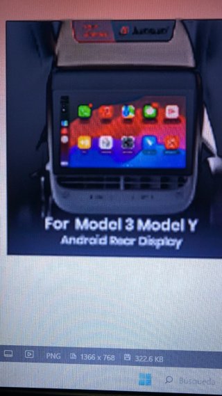 Pantalla Trasera Tesla Model 3 / Y 7,2