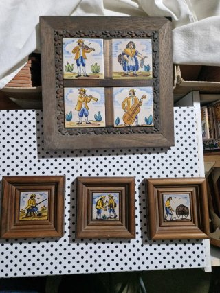 Set de 4 Cuadros de Oficios en Madera